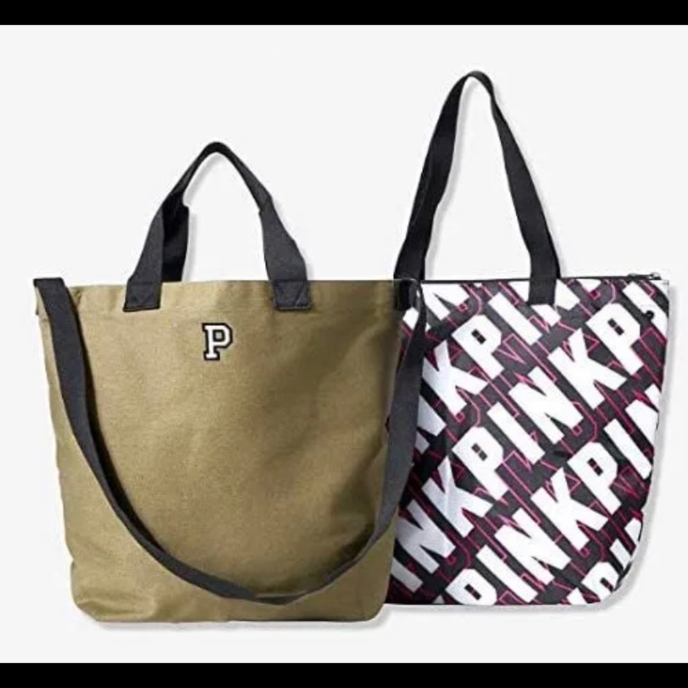 PINK Victoria’s Secret Cooler 2 Pieces Tote Bag NWT